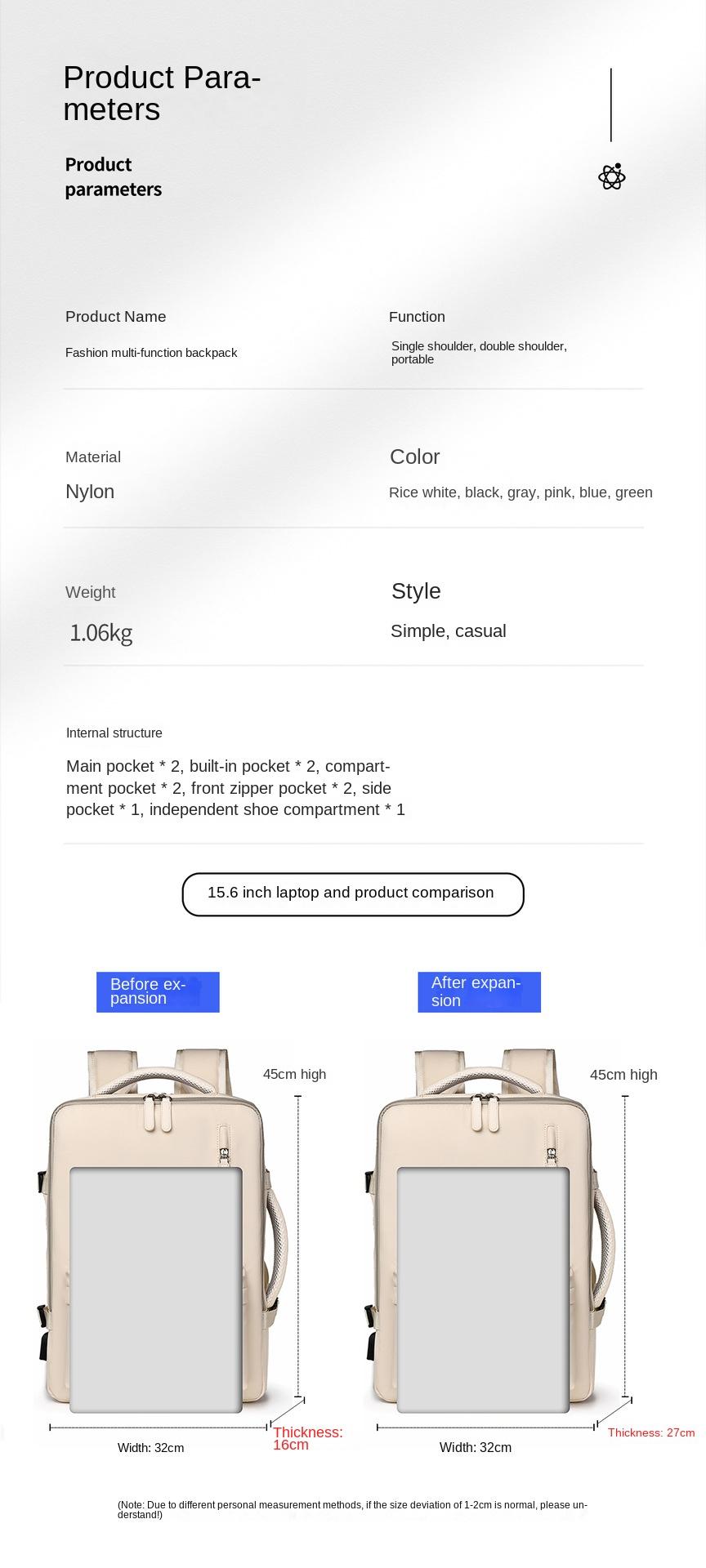 Large Capacity Fashion Backpack High-Grade Travel Women-Fashion Package