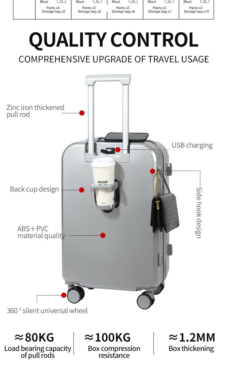 (BJ-998)Luggage cup holder style -Fashion Package