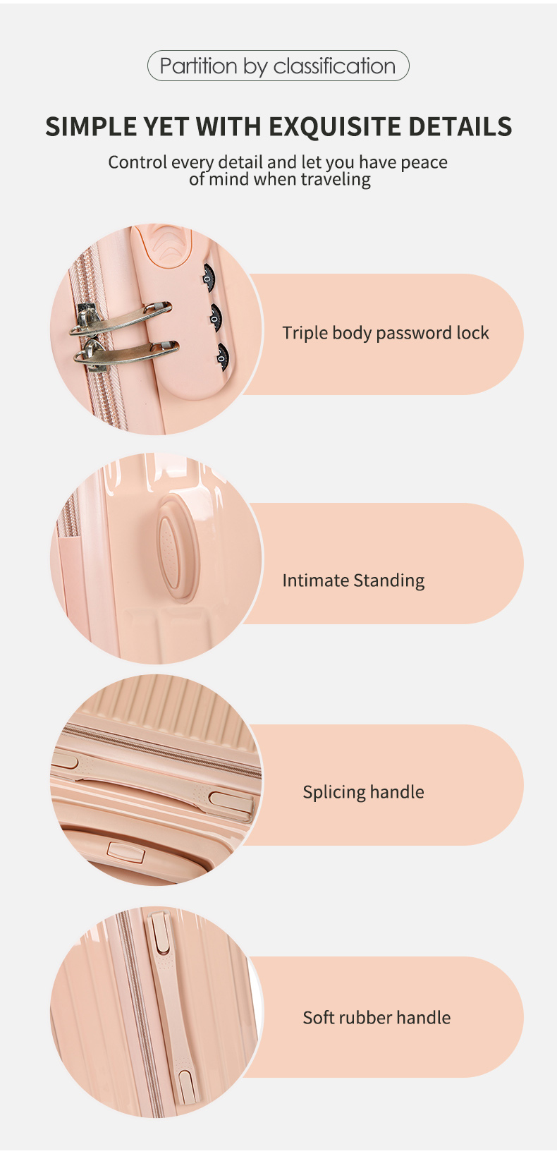 805 14 inch Mini Travel Suitcase Cosmetic Box  Combination lock suitcase