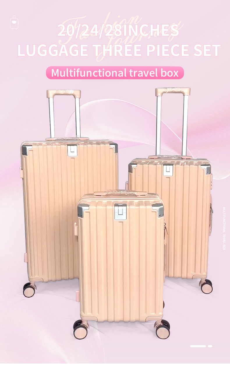 3 piece hard shell suitcase set with Spinner Wheels Hardside Suitcases 20/24/28 Inch TSA Lock USB Charging Cup Holder Makeup Bag for Men Women Black White Pink Yellow Grey Blue