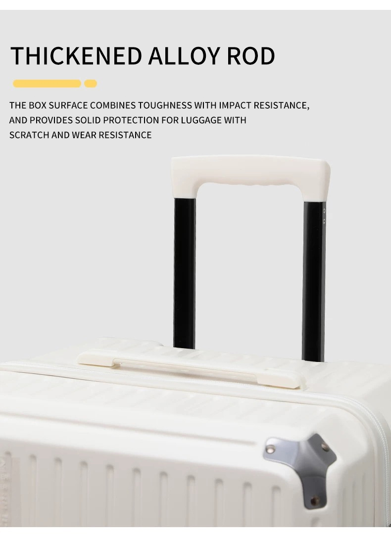 Large capacity, thickened, stylish zippered 28-inch/24-inch men's trolley luggage, women's universal wheel travel luggage with combination lock.