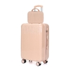 Bagasi Kasus Kosmetik Perempuan Set 2 Kepala 14+20/24/28 inci boleh dipadangkan, Warna Candy Kecil Baru Suitcase Lelaki 4 Roda 360° Kepala Kulit Terkod Travel luggage