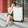 Girls suitcase 20 &quot;-28&quot; silent universal wheel pull bar box boys boarding box strong durable travel box Bags Luggage Attack Titan