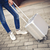 2025 New Bag Fashion Leather Boarding Case 18 inch Business Aluminum Frame Universal Wheel Luggage TSA Password Lock Diamond Edition Available in Multiple Colors (Pressure resistant, Wear resistant, Environmentally friendly Material)