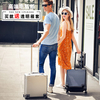 2025 New Bag Fashion Leather Boarding Case 18 inch Business Aluminum Frame Universal Wheel Luggage TSA Password Lock Diamond Edition Available in Multiple Colors (Pressure resistant, Wear resistant, Environmentally friendly Material)