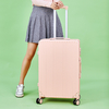 2025 new ABS material luggage compartment - waterproof and anti-theft, universal wheels, solid color, large capacity, ergonomic design (available in multiple sizes of 20-26 inches)