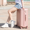 Fashion ABS+PC universal wheel luggage compartment 20-28 inches, business travel anti-collision waterproof zipper box, colorful electronic pattern design