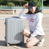 Fashion ABS+PC universal wheel luggage compartment 20-28 inches, business travel anti-collision waterproof zipper box, colorful electronic pattern design