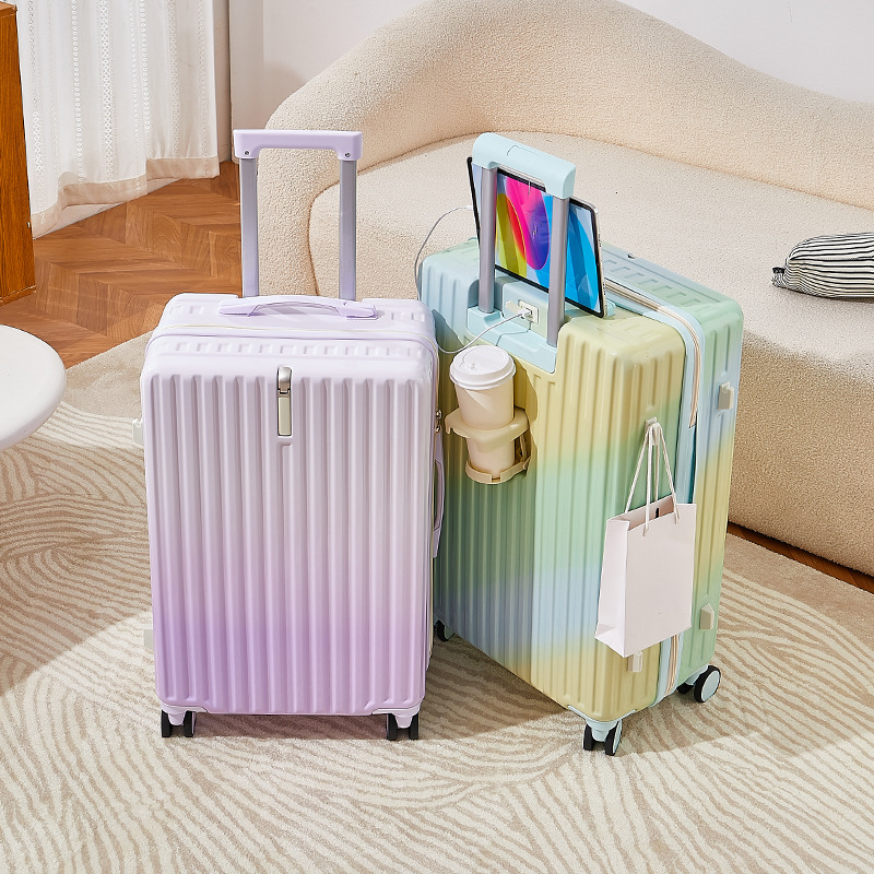2025 Spring New Neutral Fashion Luggage - ABS+PC Material, Ultra Lightweight and Portable, Available in Multiple Colors, with USB Charging Interface and Universal Wheel Design