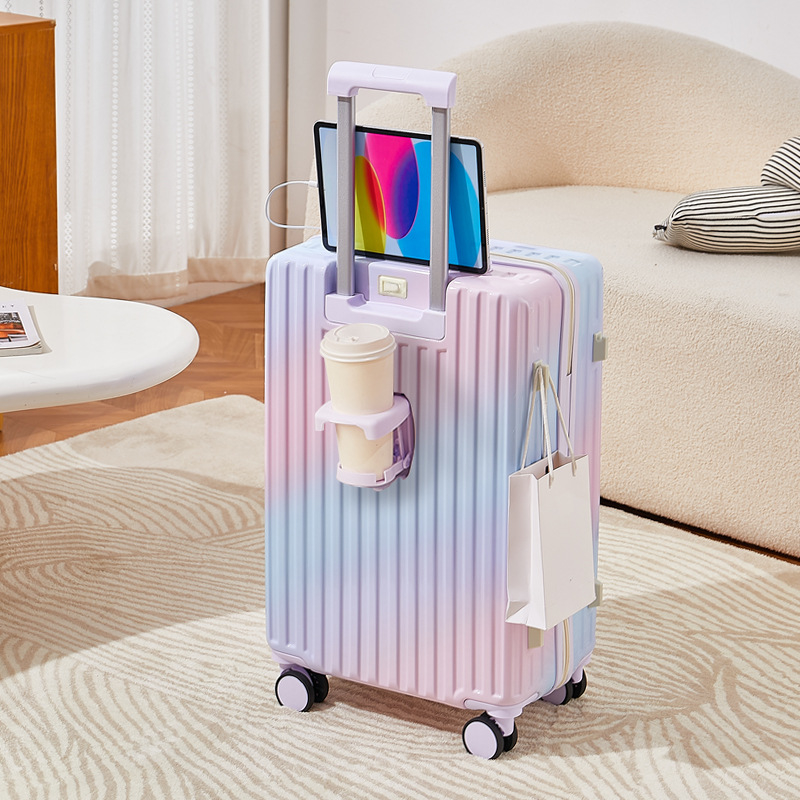 2025 Spring New Neutral Fashion Luggage - ABS+PC Material, Ultra Lightweight and Portable, Available in Multiple Colors, with USB Charging Interface and Universal Wheel Design