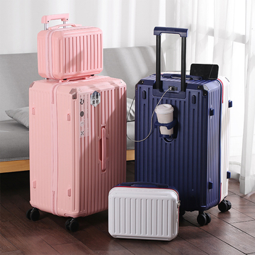 2025 Spring New Mother and Child Luggage for Male and Female Students with Large Capacity ABS+PVC Material Universal Wheel Password Lock Antibacterial Storage Expansion Layer Travel Luggage