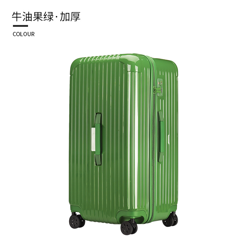 Fashionable candy colored thick ABS+PC luggage with 24-34 inch business travel pressure resistant and drop resistant universal wheels