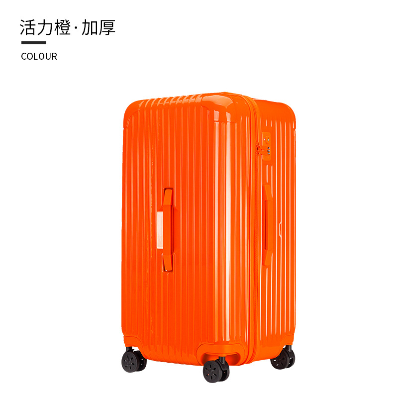 Fashionable candy colored thick ABS+PC luggage with 24-34 inch business travel pressure resistant and drop resistant universal wheels