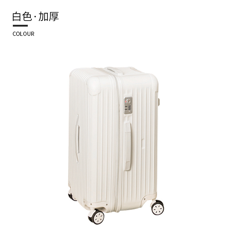 Fashionable candy colored thick ABS+PC luggage with 24-34 inch business travel pressure resistant and drop resistant universal wheels