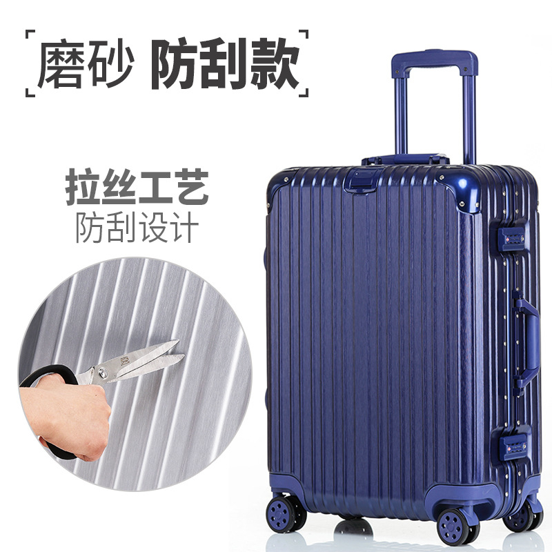 Package Fashion 2025 New Anti Scratch Aluminum Alloy Luggage with ABS+PC Material Business Travel Universal Wheels Available in Multiple Sizes Aluminum Frame Rivet Design