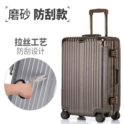 Package Fashion 2025 New Anti Scratch Aluminum Alloy Luggage with ABS+PC Material Business Travel Universal Wheels Available in Multiple Sizes Aluminum Frame Rivet Design