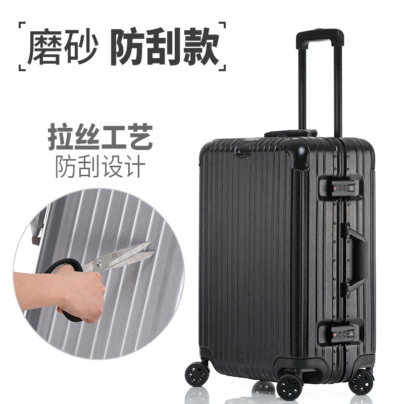 Package Fashion 2025 New Anti Scratch Aluminum Alloy Luggage with ABS+PC Material Business Travel Universal Wheels Available in Multiple Sizes Aluminum Frame Rivet Design