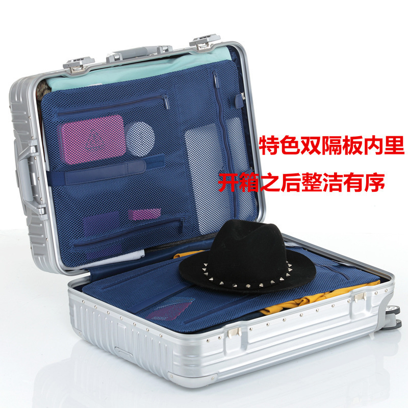 Package Fashion 2025 New Anti Scratch Aluminum Alloy Luggage with ABS+PC Material Business Travel Universal Wheels Available in Multiple Sizes Aluminum Frame Rivet Design