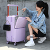 (BJ-9666) New Wide-Handle Front-Opening Suitcase, 20/24in Durable ABS+PC Luggage with Hook & Cup Holder, 360° Silent Wheels & Secure Lock , Trendy Travel Colors (Unisex) | Bags (BJ-9666) New Wide-Handle Front-Opening Suitcase, 20/24in Durable ABS+PC Luggage with Hook & Cup Holder, 360° Silent Wheels & Secure Lock , Trendy Travel Colors (Unisex) | Bags