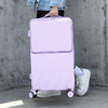 (BJ-9666) New Wide-Handle Front-Opening Suitcase, 20/24in Durable ABS+PC Luggage with Hook & Cup Holder, 360° Silent Wheels & Secure Lock , Trendy Travel Colors (Unisex) | Bags (BJ-9666) New Wide-Handle Front-Opening Suitcase, 20/24in Durable ABS+PC Luggage with Hook & Cup Holder, 360° Silent Wheels & Secure Lock , Trendy Travel Colors (Unisex) | Bags