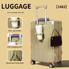 1682-20/22/24/26/28 inch ABS hardshell Ligtweight Carry on suitcase USB Charging interface and cup holder luggage,Family travel suitcase 1682-20/22/24/26/28 inch ABS hardshell Ligtweight Carry on suitcase USB Charging interface and cup holder luggage,Family travel suitcase