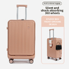 1988-Travel-Friendly Aluminum Suitcase with Fabric Lining and TSA Approved Lock