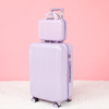 Bagasi Kasus Kosmetik Perempuan Set 2 Kepala 14+20/24/28 inci boleh dipadangkan, Warna Candy Kecil Baru Suitcase Lelaki 4 Roda 360° Kepala Kulit Terkod Travel luggage
