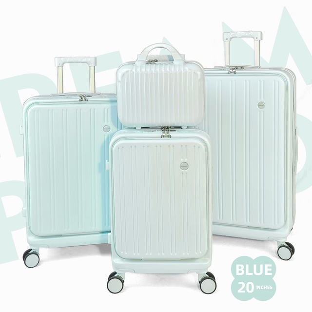 1988-Travel-Friendly Aluminum Suitcase with Fabric Lining and TSA Approved Lock