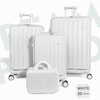 1988-Travel-Friendly Aluminum Suitcase with Fabric Lining and TSA Approved Lock